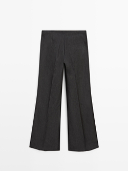 Massimo Dutti Расклешенные брюки, черный