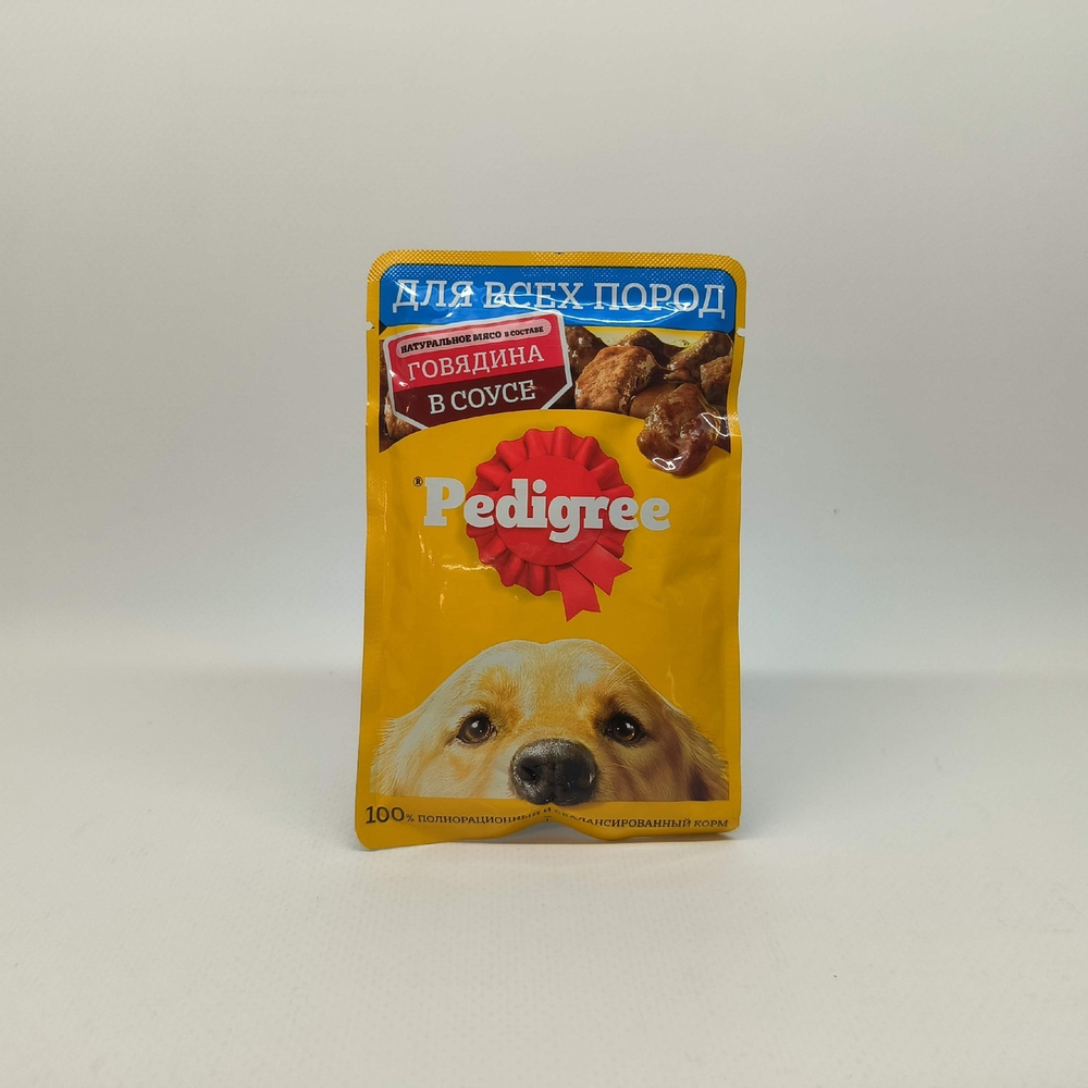 Влажный корм для взрослых собак PEDIGREE с говядиной в соусе 85 г