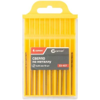 Сверло Cutop EXPERT 1*34 по металлу 10 шт   53-457