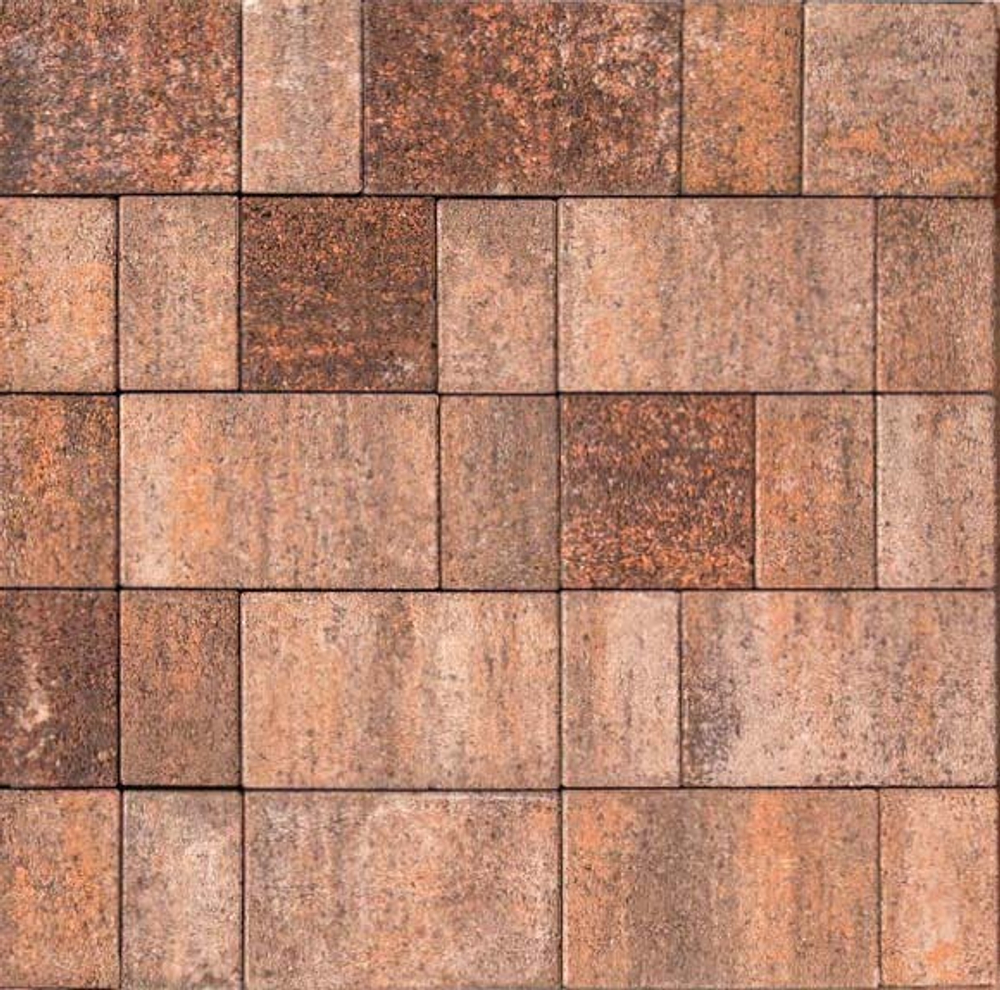 Тротуарная плитка СТАРЫЙ ГОРОД - Листопад гранит Клен, комплект из 3 видов плит