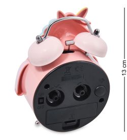 GAEM Art CL-68/3 Будильник «Единорог» коралловый