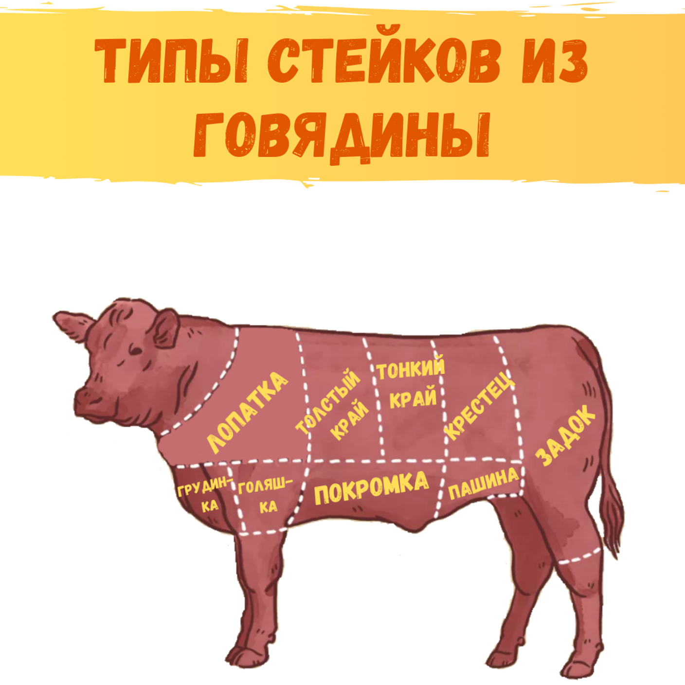 Типы стейков из говядины