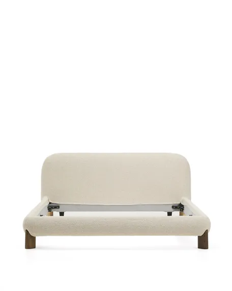 Кровать Odina из букле цвета экрю со съемным чехлом 180 x 200 см