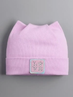 Шапка с ушками трикотажная осенняя