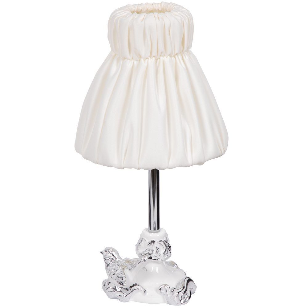 Настольная лампа Белла Белый с абажуром Адель Бланко