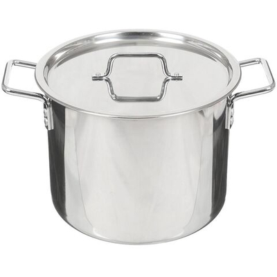 Кастрюля нерж, 15 л, 30х24.5 см, клепаные ручки, Катунь, Общепит, КТ-ОБ-15 В