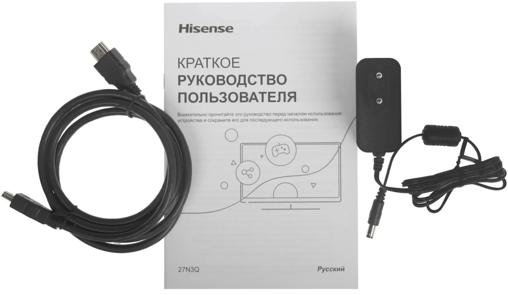 Монитор Hisense 27" 27N3Q черный IPS LED 16:9 HDMI матовая 1000:1 250cd 178гр/178гр 1920x1080 144Hz VGA FHD
