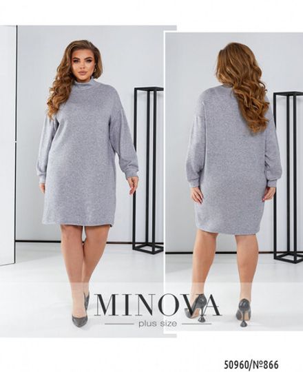 Платье 866-Серый Minova Фото 1