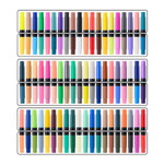 Маркер для скетчинга, двусторонние, Basir, с кистью, 5 мм, акриловые, 120 цветов