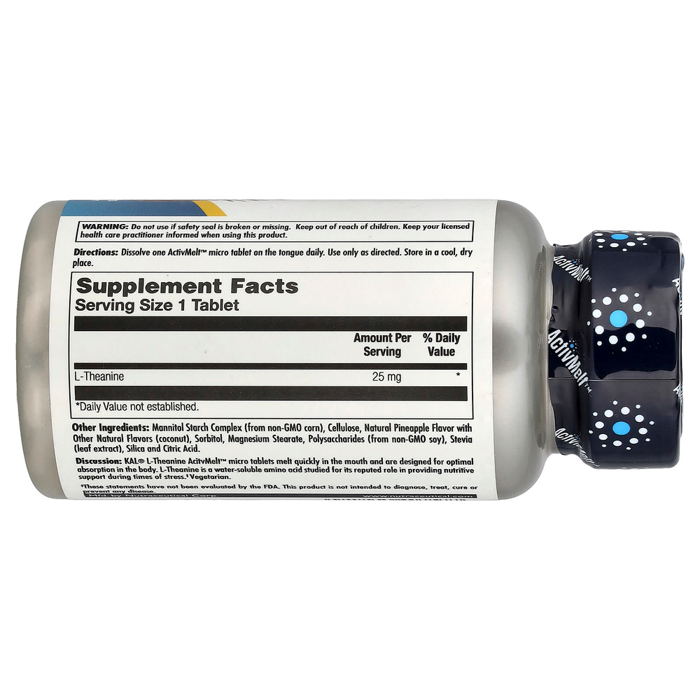 KAL, L-теанин, ананас, 25 мг, 120 микротаблеток