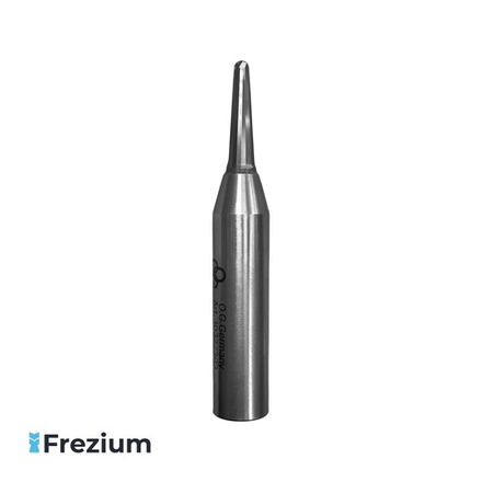 Коническая сферическая фреза для сгибания дерева, МДФ, ДСП, ЛДСП "O.G.Germany" (8x12x21x72 R1.6 Z2; 10327304)