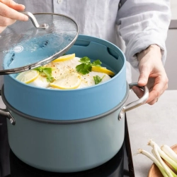 GreenPan Крышка-пароварка 24 см синяя