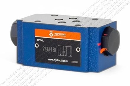 Z2S6A1-6X - Гидрозамок модульного монтажа Ду6 в канале A, односторонний