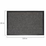 Коврик придверный 80х120 см, СЕРЫЙ, влаго-грязезащитный, 300 г/м2, мелкий рубчик, PRIMILA STANDARD, 701020