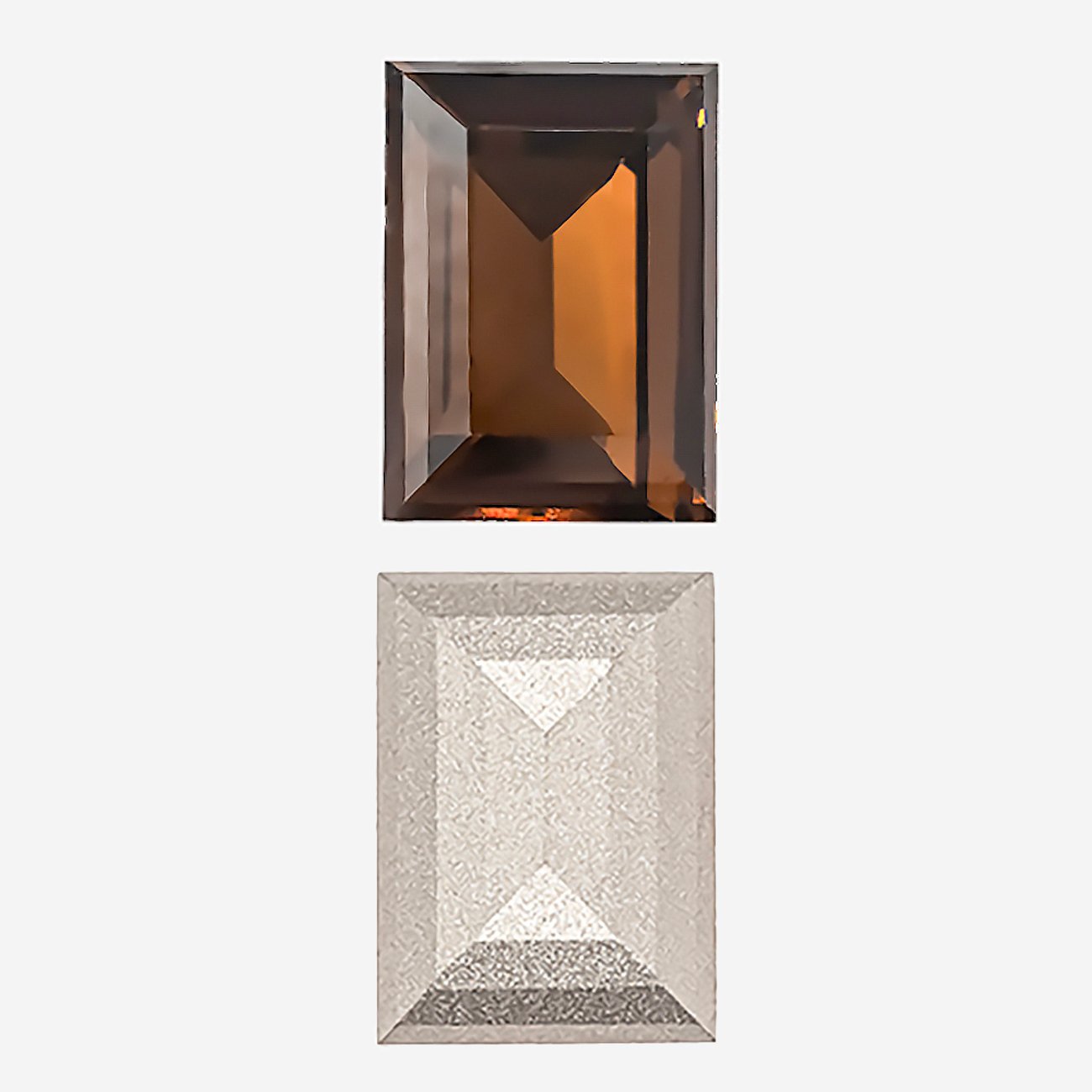 Кристалл Прямоугольник (Step Cut Fancy Stone), оттенок "Дымчатый Топаз"/"Smoked Topaz", 18*13мм