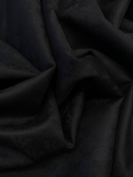 Шерсть с хлопком костюмно-плательная Giorgio Armani темно-синяя с лого