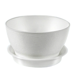 Кашпо "Фиалочка" с поддоном 0,5л (белый)