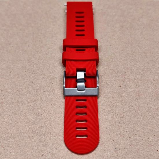 Ремешок Premium 20 мм силиконовый для Garmin Forerunner 55/245/645, Venu, Venu Sq, Venu 2 Plus, Vivoactive 3, Vivomove быстросъемный (Красный)
