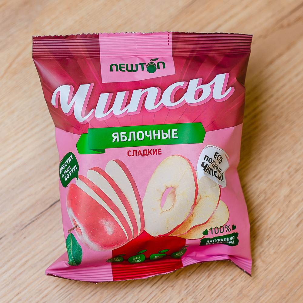 Чипсы "Яблоко сладкое",NewTon