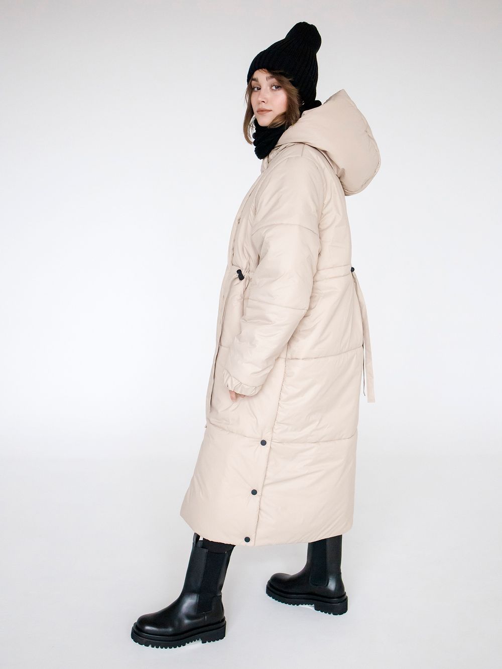 Купить Пуховик ko-ko-ko зимний женский бежевый Пуховик ko-ko-ko зимний женский бежевый