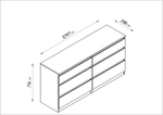 Комод Кастор 6 ящиков 40х130хh71,4см (сонома)
