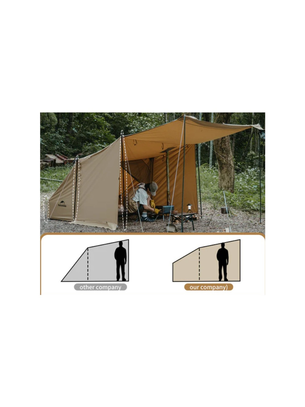 Палатка Naturehike Mountain Stream, 1-местная, алюминиевый каркас, бежевая