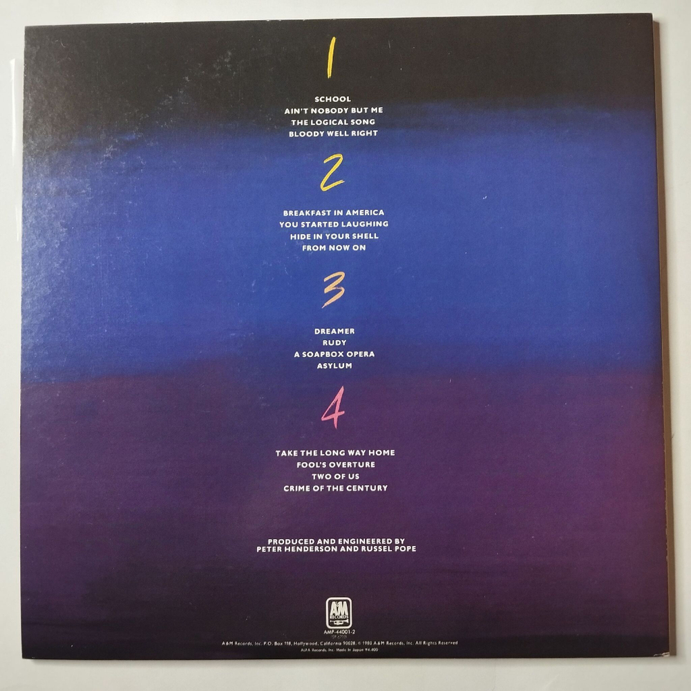 Винтажная виниловая пластинка LP Supertramp Paris (Japan 1980) (Obi)