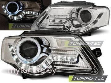 Передние фары chrome daylight для VW Passat B6
