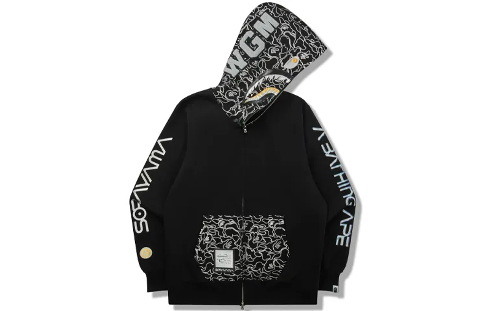 A Bathing Ape X Hajime Sorayama Shark Full Zip Худи