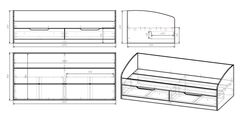 Комплект-2 RICH (КР-002+ШК-002+СП-001+СЖ-001) Дуб Крафт золотой / Кенди U9114 (УД) / Сумеречный голубой