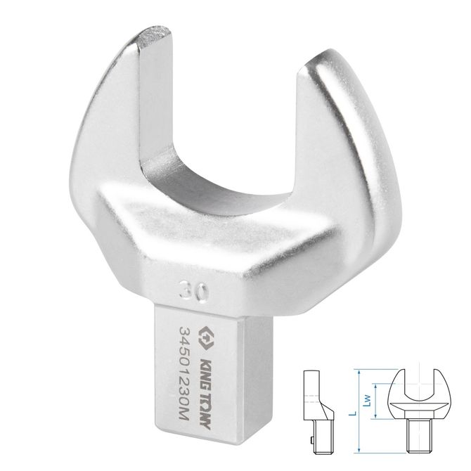 KING TONY (34501230M) Насадка рожковая серии "FIT", 30 мм, 14х18 мм