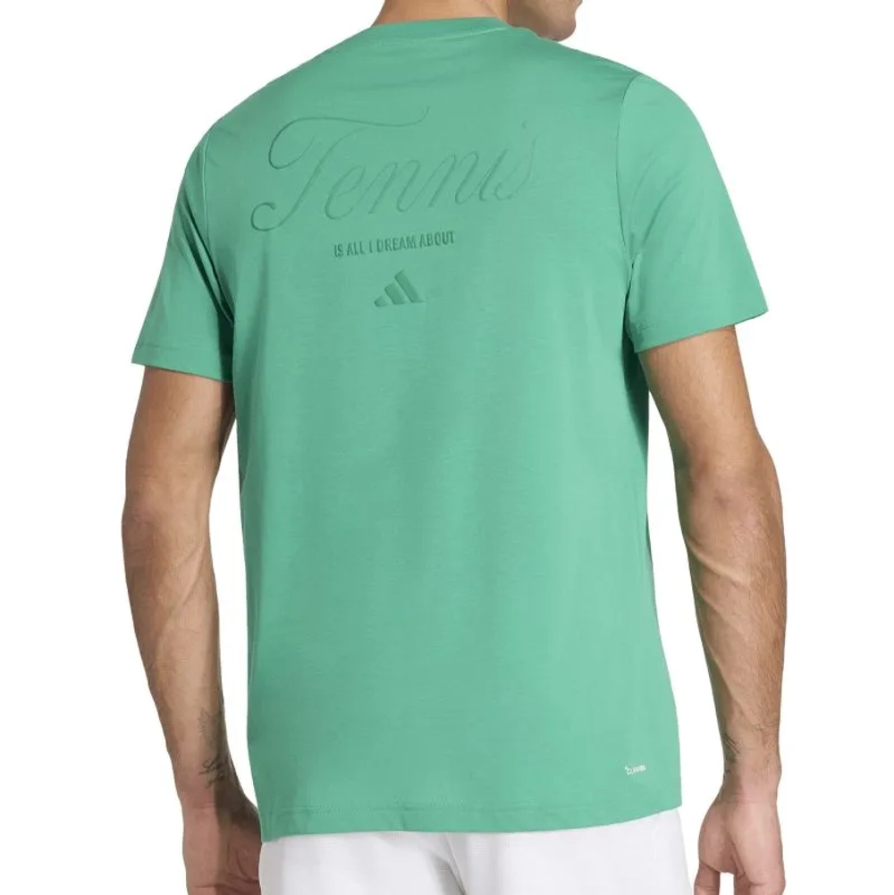 Мужская теннисная футболка Adidas Tennis Graphic - court green