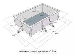 Морозоустойчивый сборный бассейн 5,0 х 3,0 м "Китой" прямоугольный