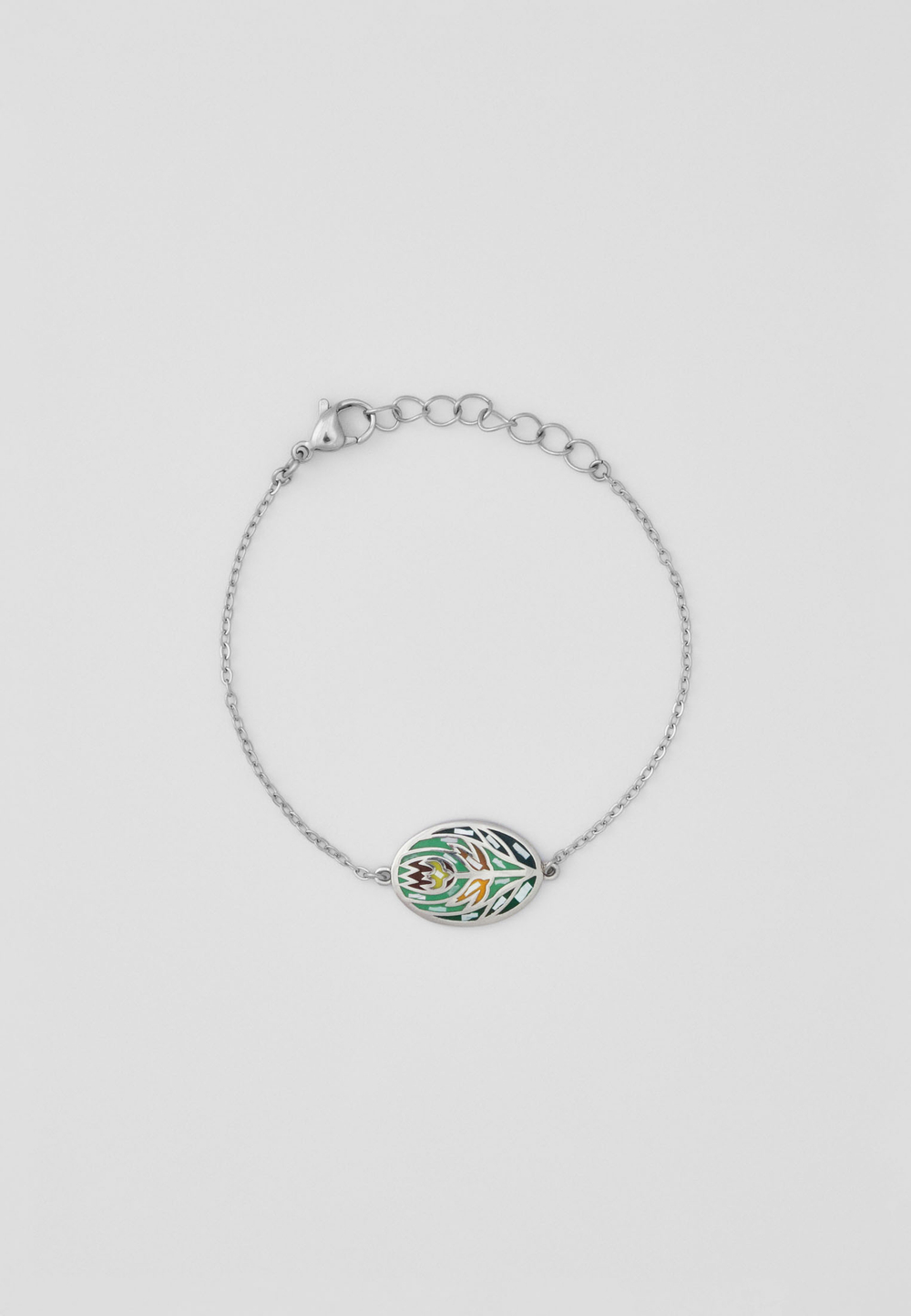 Браслет Qarlygash & Qyzgaldaq GREEN STEEL