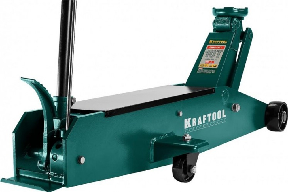 Домкрат подкатной KRAFTOOL "High-Lift" удлиненный, 10т, 160-560 мм, 43455-10 43455-10