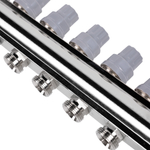 Коллектор латунный в сборе с расходомерами Royal Thermo 1quot; ВР-3/4quot; НР, 11 выходов