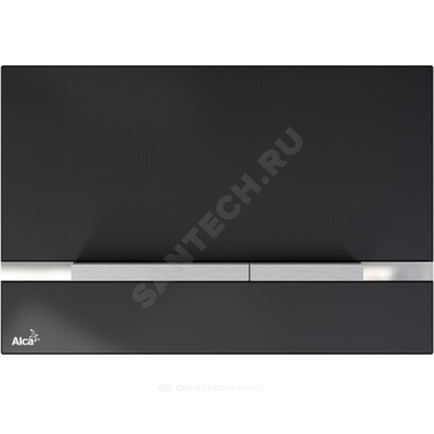 Кнопка для инсталляции черная глянцевая Alca Plast STRIPE-GL1204