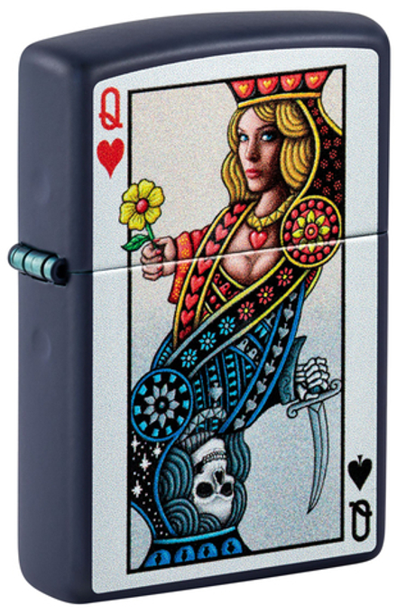 48723 Зажигалка ZIPPO Queen Design Navy Matte