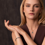 Серьги с Топазом London и Бриллиантами, Е0143-001/1