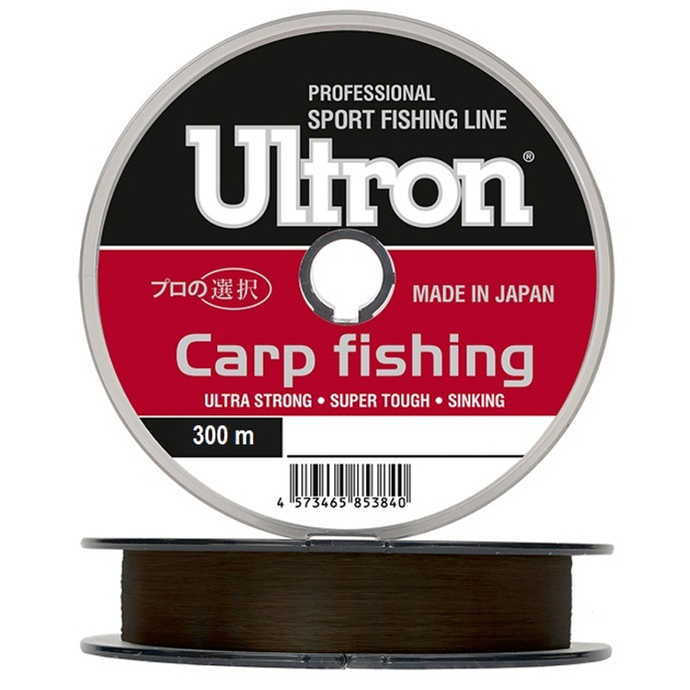 Леска ULTRON Carp Fishing 0,30 мм., 10,0 кг, 300 м, коричневая