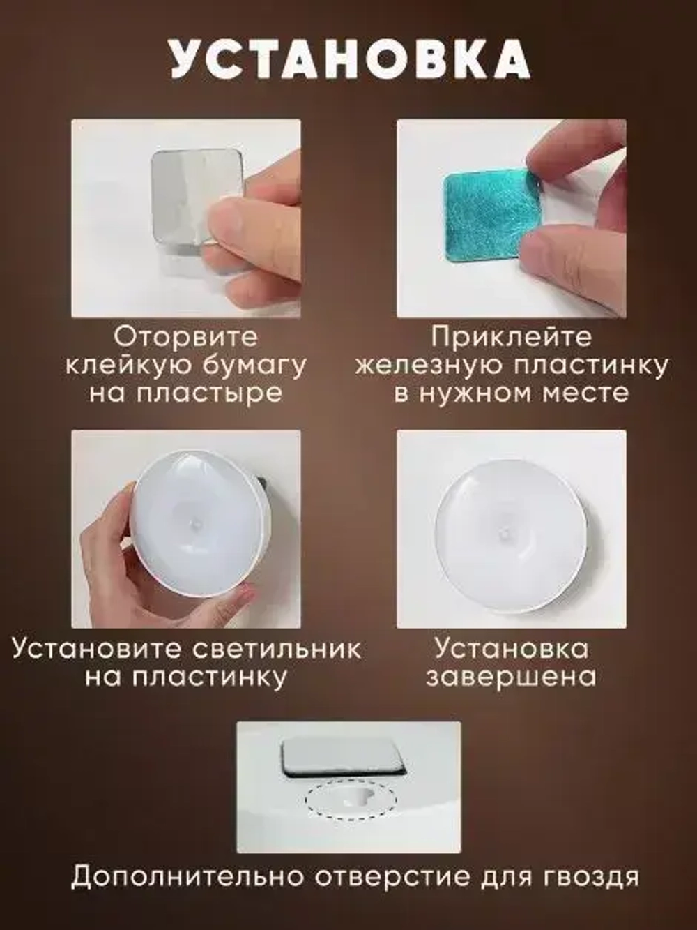 Светодиодный индукционный ночной фонарь