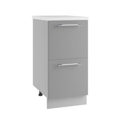 Корпус Шкаф нижний комод (2 ящика) 850*400 (СК2 400) (серый), ДСВ Мебель