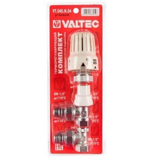 Комплект терморегулирующего оборудования Valtec 1/2" угловой (арт. VT.045.N.04)