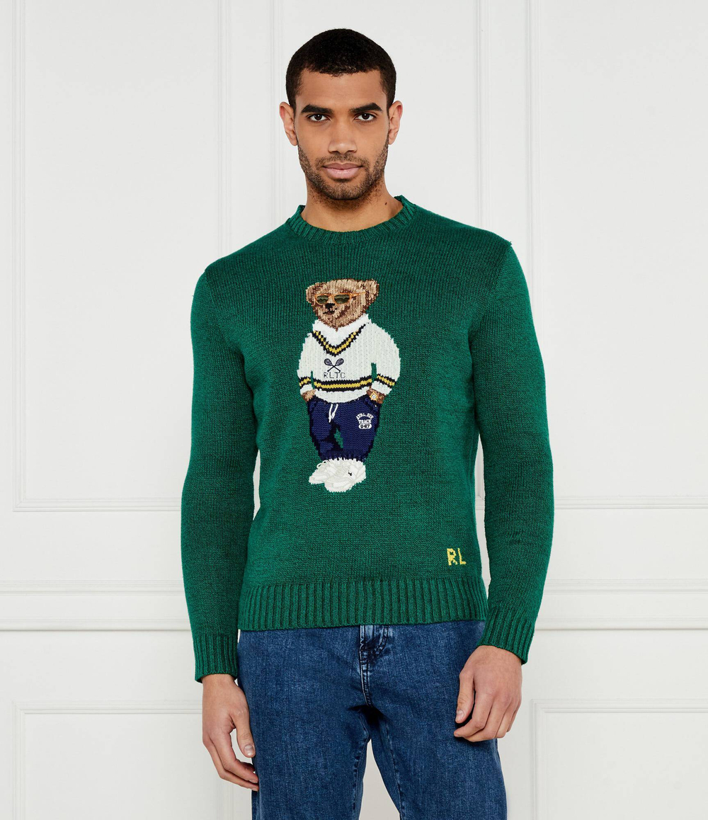 Льняный свитер POLO RALPH LAUREN - зеленый(710961155)