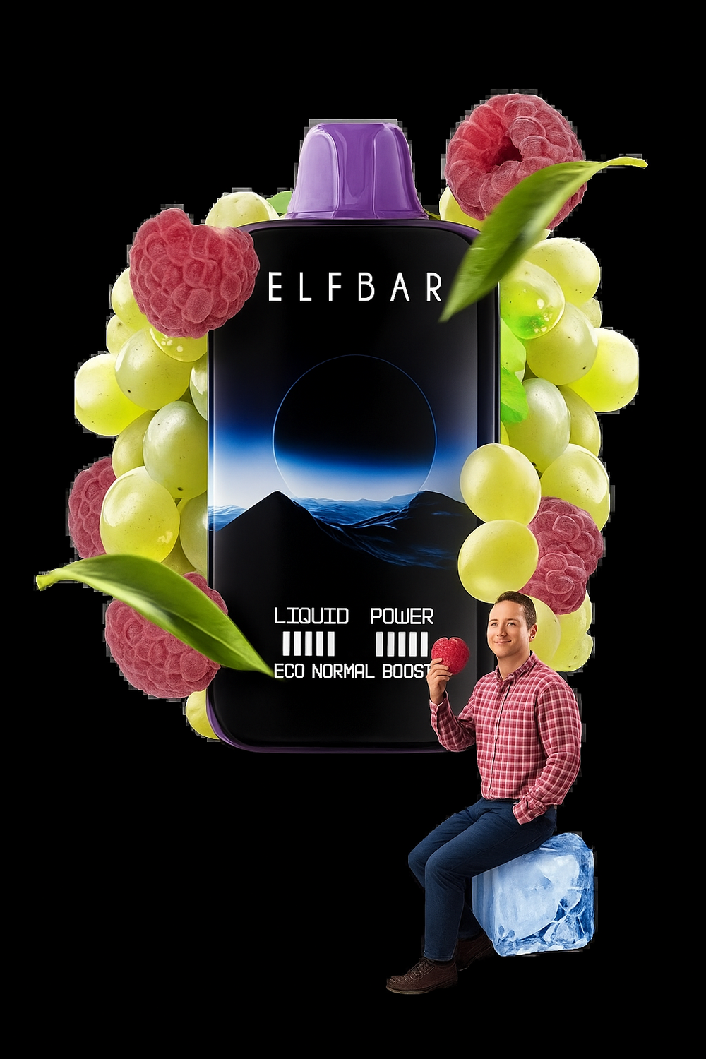 ELF BAR Moon Night 40000 - Grape Raspberry (5% nic)