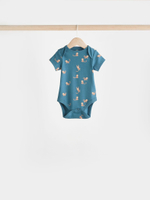 Боди с коротким рукавом для малышей Next K79-790, 7 шт., Синий, Хаки, Бежевый