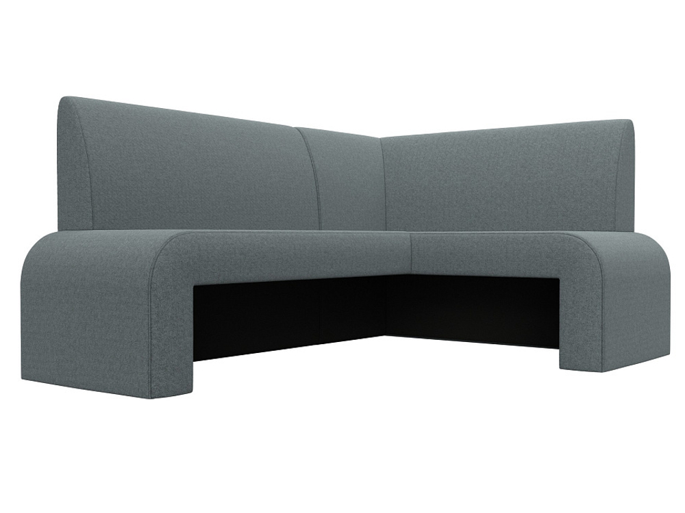 Диван кухонный угловой Кармен правый угол, Амур 07 серый, Рогожка, 126138