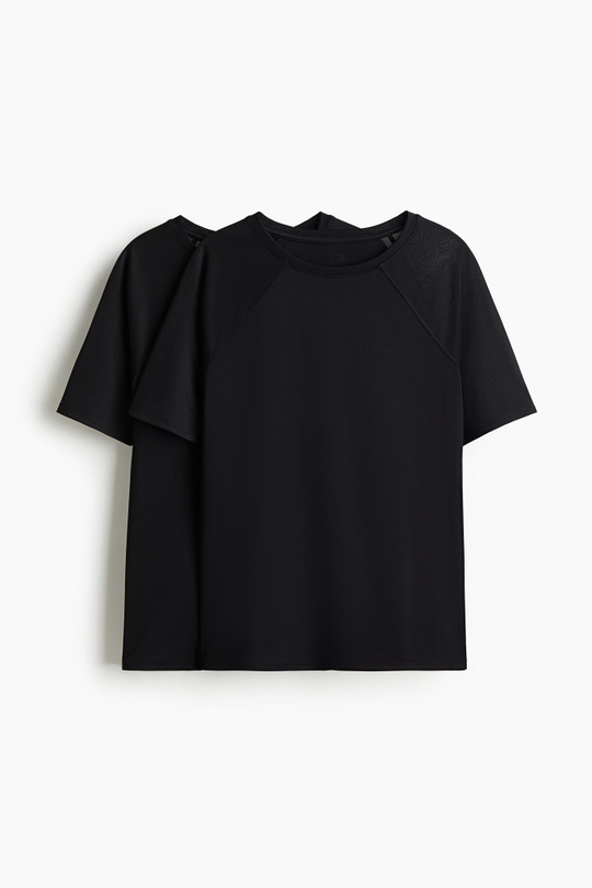 H&M Набор из двух спортивных футболок DryMove™, черный