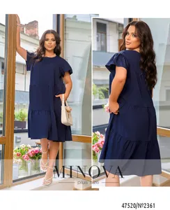 Платье 2361-темно-синий Minova