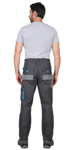 Костюм СИРИУС-ДВИН куртка, брюки т.серый со ср.серым и голубой отделкой пл. 275 г/кв.м